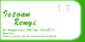 istvan renyi business card